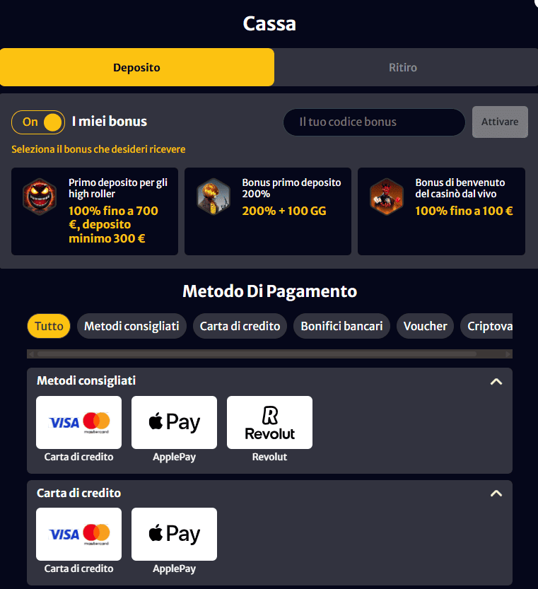 Come Effettuare un Deposito Hellspin