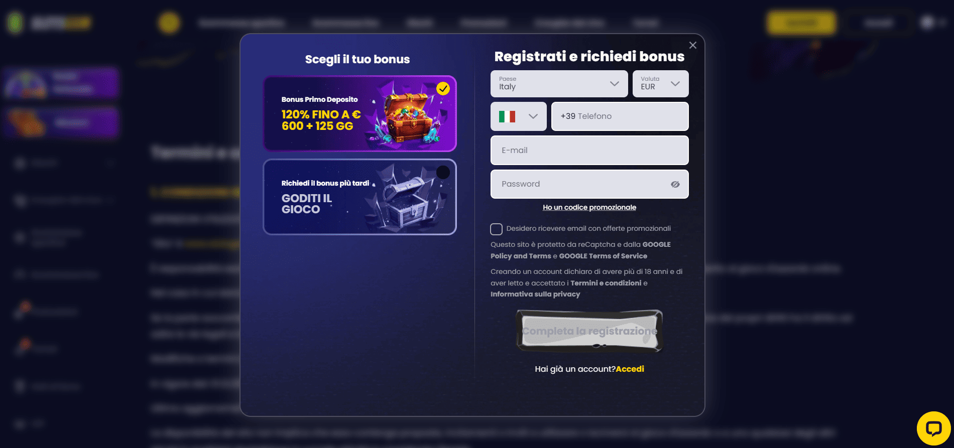 Come Registrarsi su SlotsGem Italia