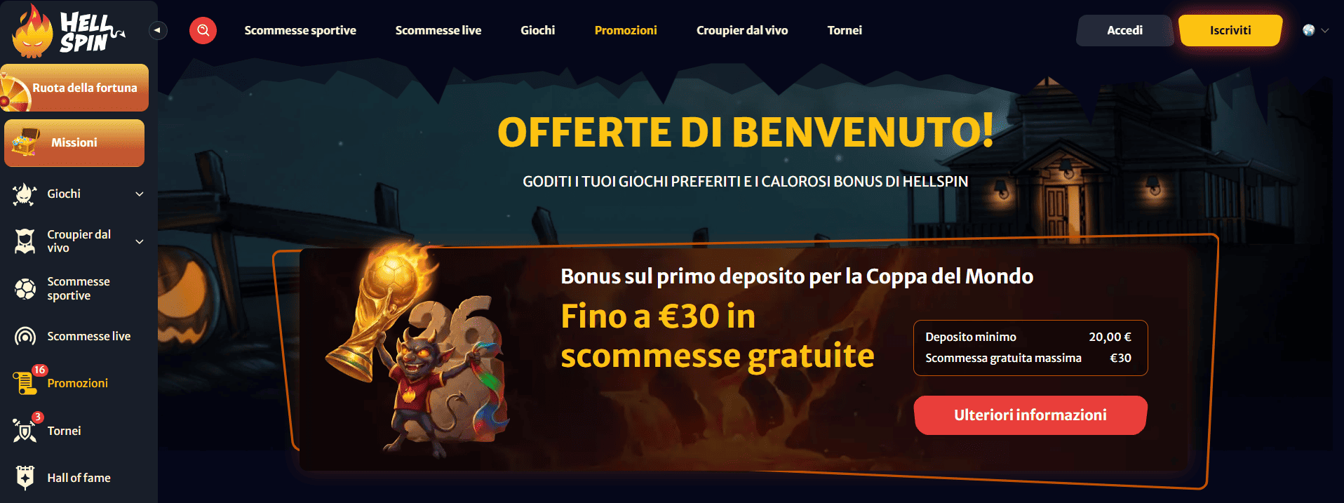 Come Richiedere un Bonus su HellSpin Italia