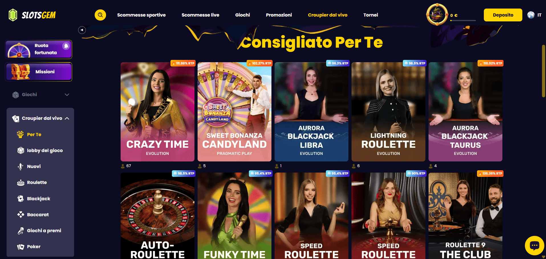 Live Casinò Slotsgem